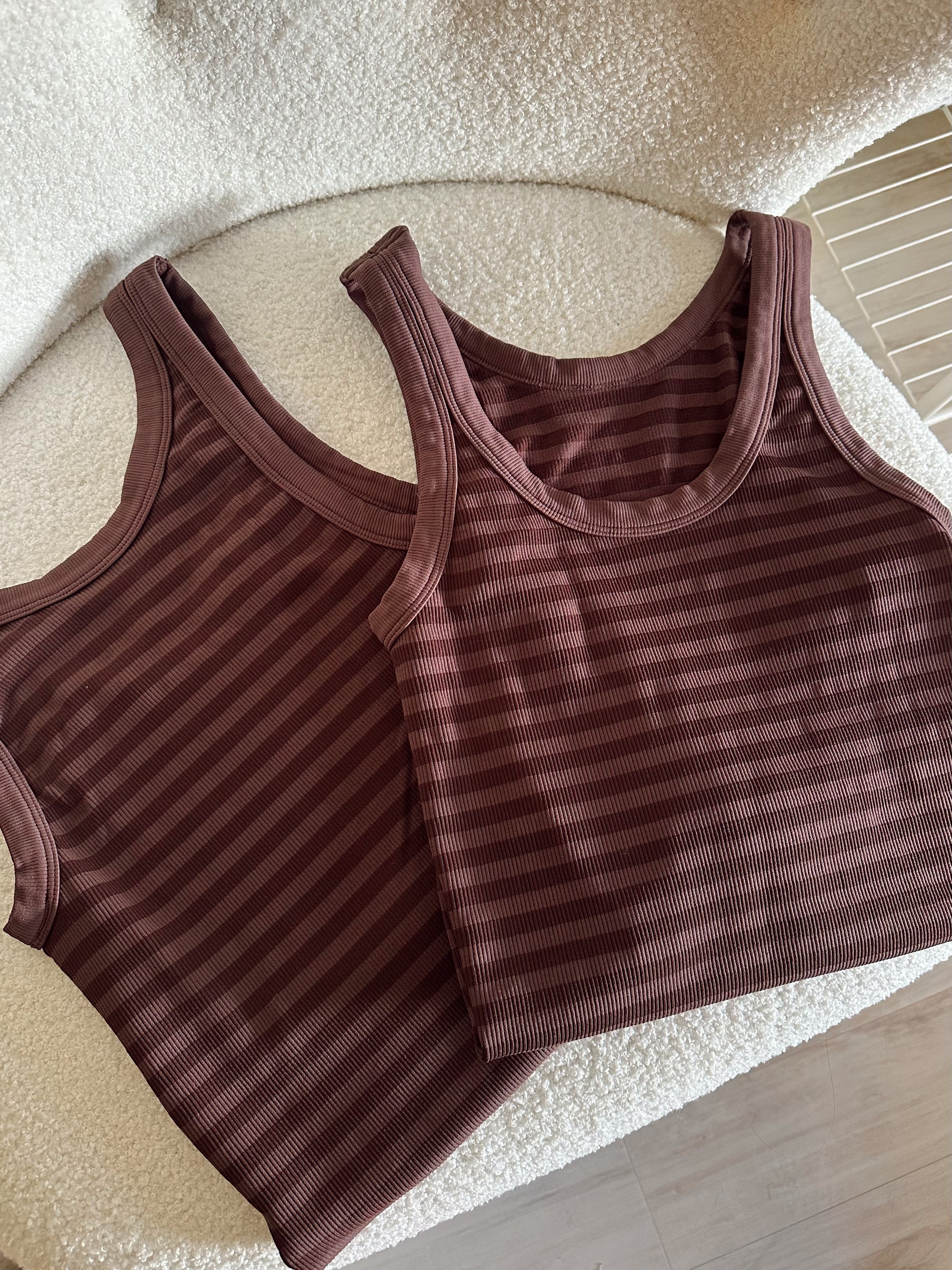 Mocha Stripe Tank