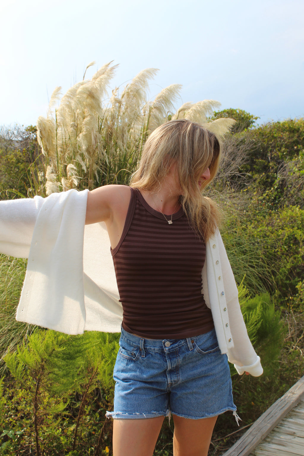 Mocha Stripe Tank