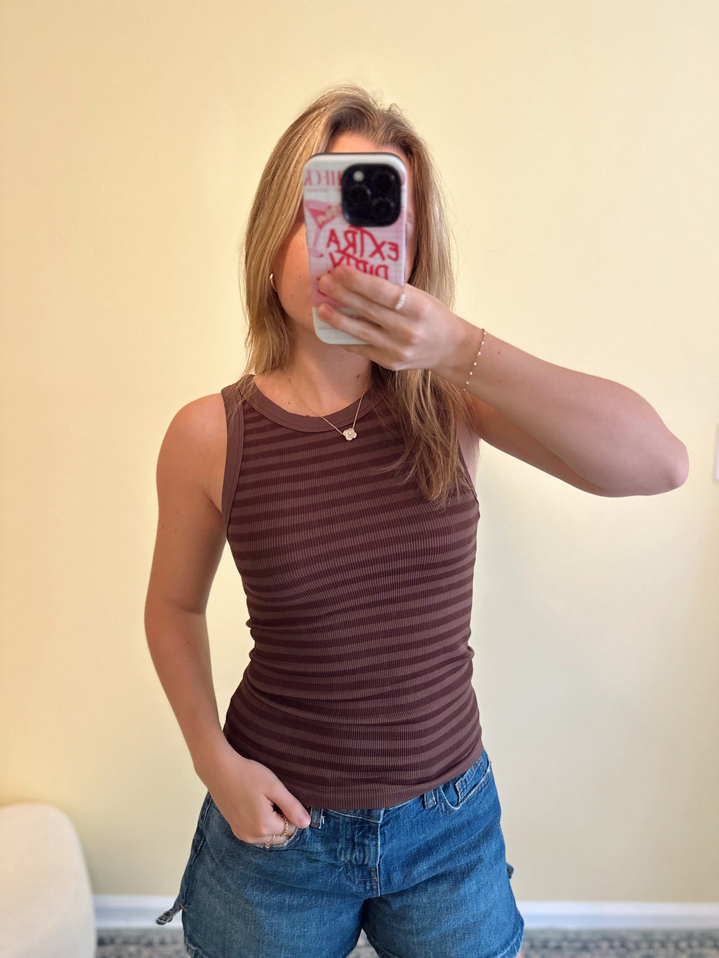 Mocha Stripe Tank