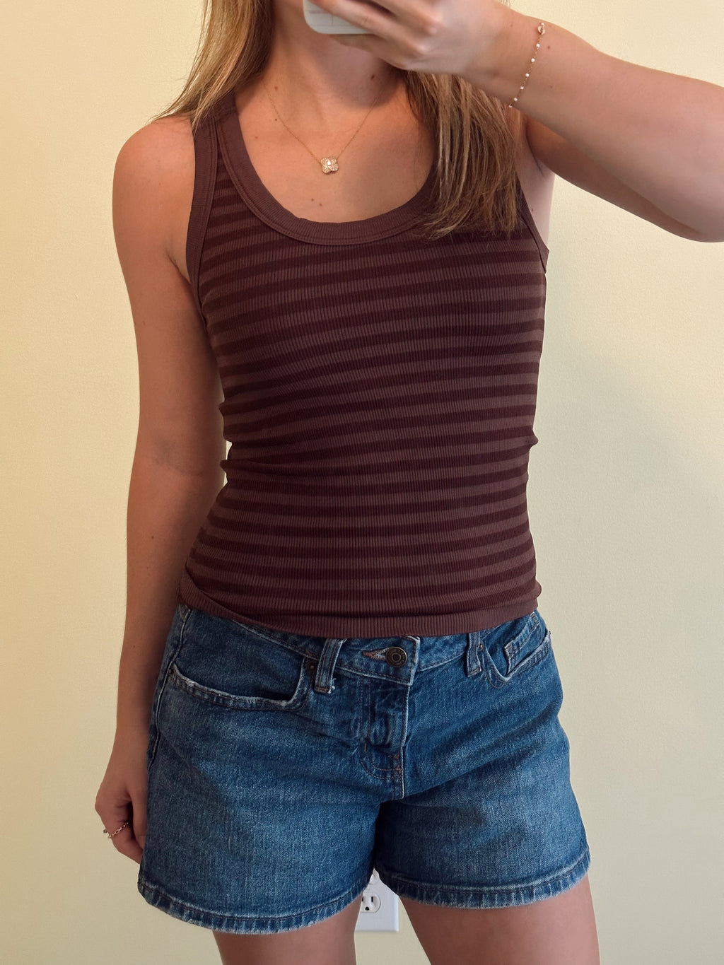Mocha Stripe Tank
