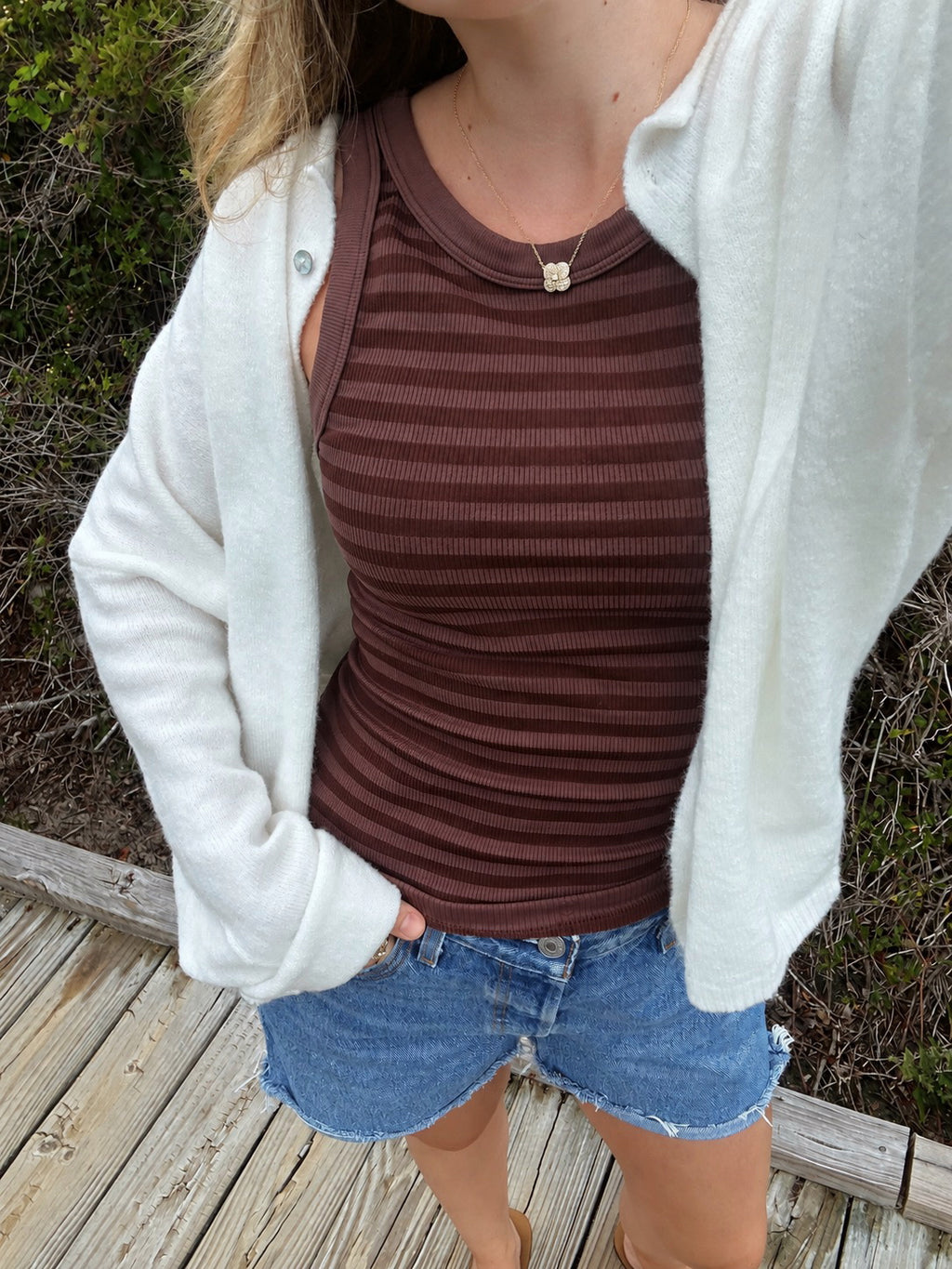 Mocha Stripe Tank